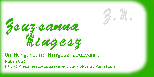 zsuzsanna mingesz business card